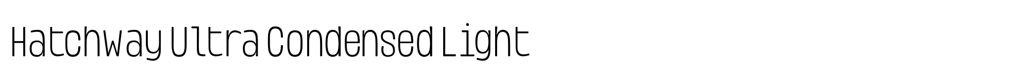 Hatchway Ultra Condensed Light image